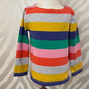 Mini Boden Striped Long Sleeve Shirt